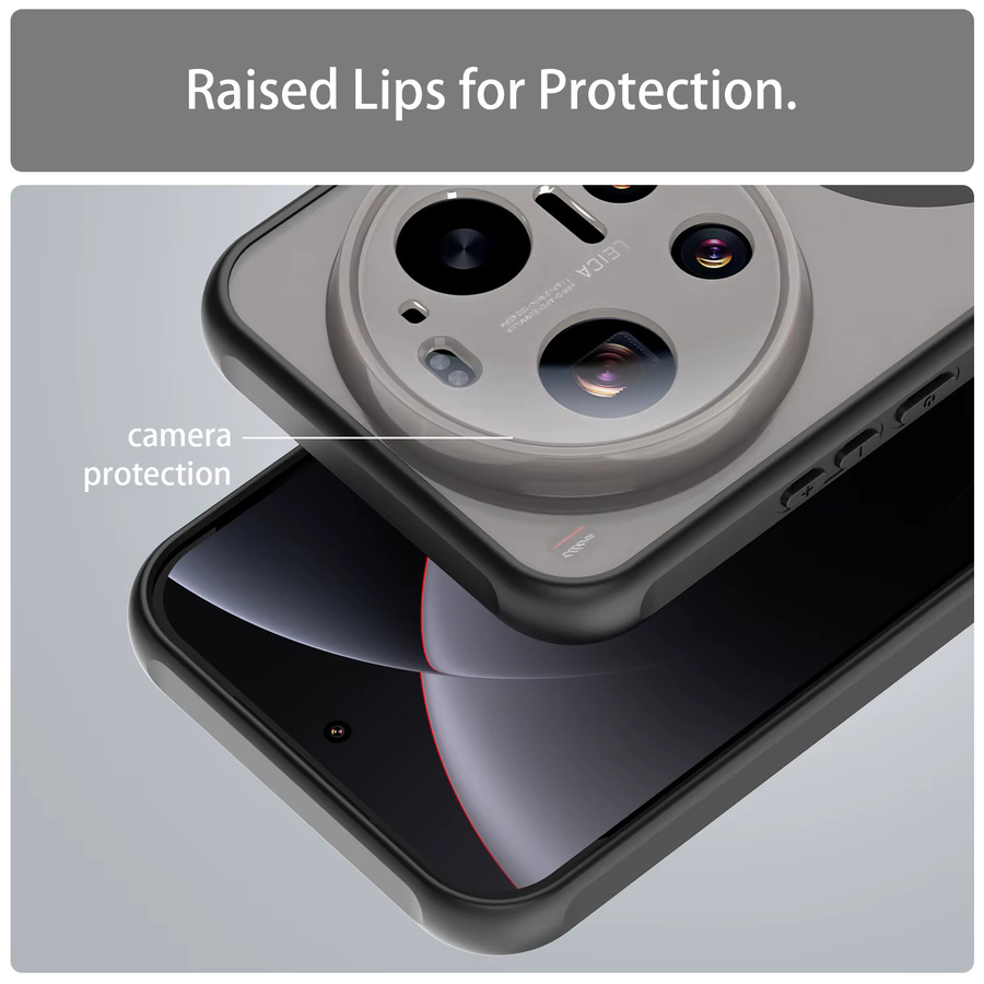 Stoßfeste magnetische Silikonhülle für Xiaomi Mi 17 Ultra und 17 Pro Max in Schwarz mit Magsafe-Kompatibilität und mattem Finish - Bild 4