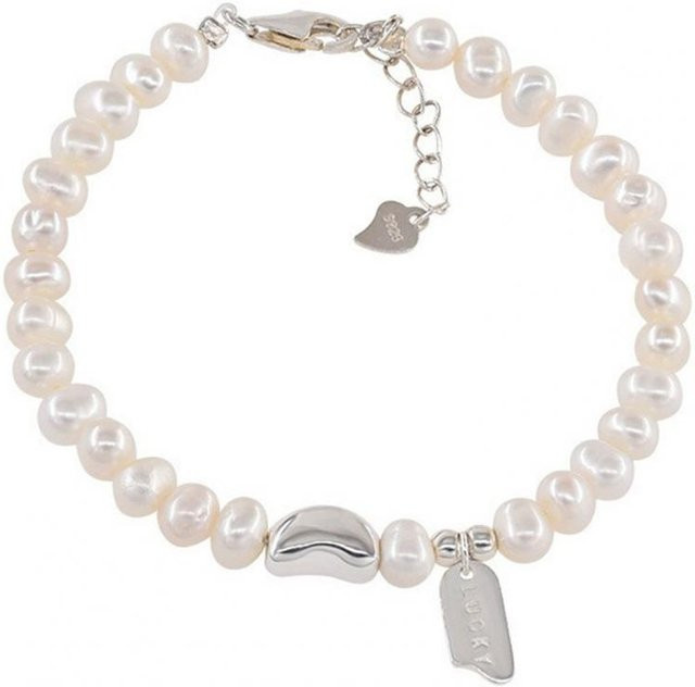 jinmeige Armband, Faux Perle, Herz Anhänger, Damen, weiß - Bild 1
