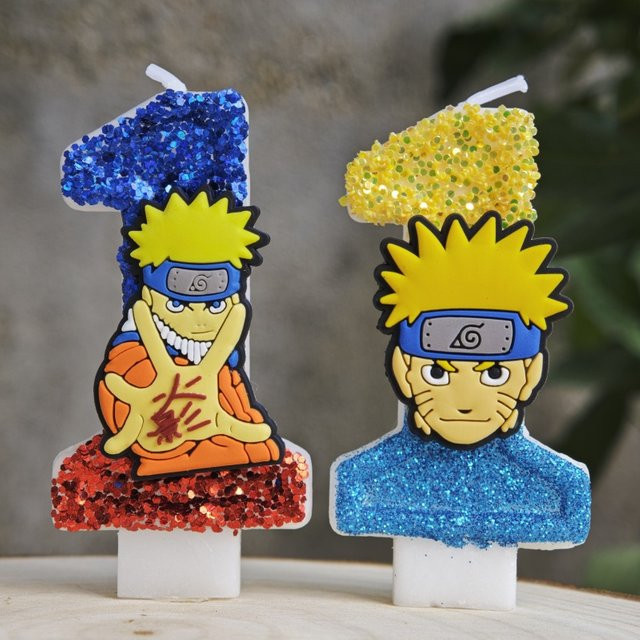 Bandai Naruto-Spiel Partykerzen, Geburtstagstorten-Dekoration - Bild 1