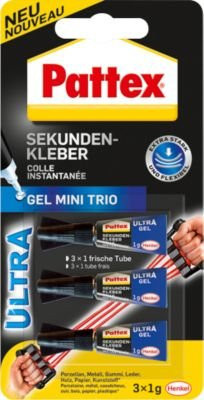 Pattex Sekundenkleber Ultra Gel Mini Trio, transparent, 3 g - Bild 4