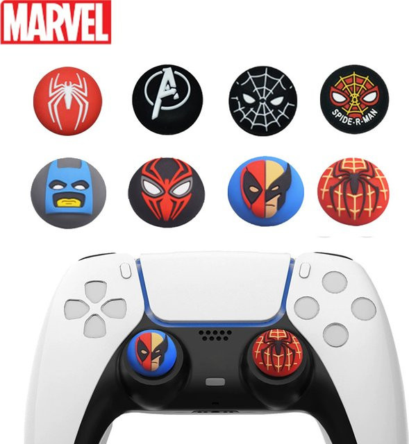 TOPTOY SpiderMan und Deadpool Thumbstick Caps im 2er-Set für PS5, PS4 und Xbox Serie in Multicolour - Bild 1