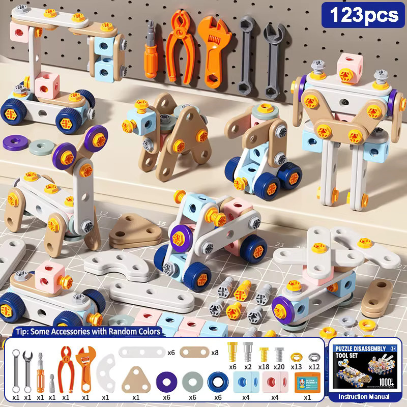 GONZI DIY Mutter Hand Demontage Montage Puzzle, Reparatur Werkzeuge Blöcke Spielzeug - Bild 7