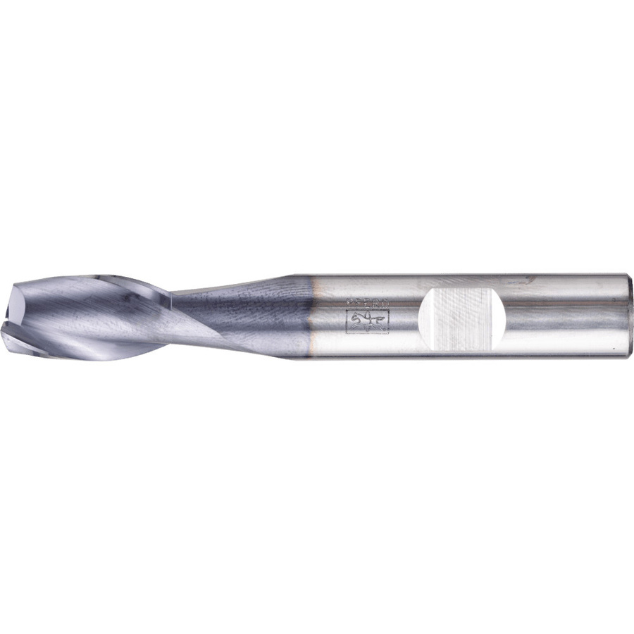 PFERD Universal Line VHM Eckfräser lang 2 Schneiden Ø 10 mm TiAlN Beschichtung Farbe Silber - Bild 1