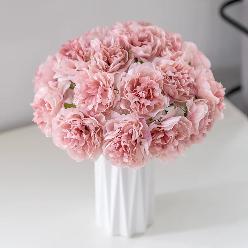 Künstliche Seiden-Pfingstrosen von Kahaul in Weiß und Pink für deine Tischdekoration und Hochzeitsarrangements - Bild 2