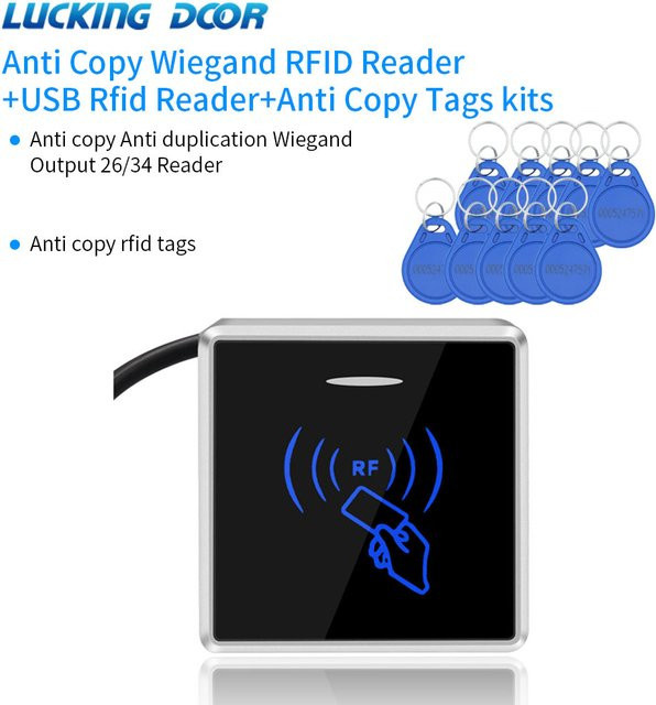 LUCKING DOOR RFID Anti-Kopie Zugangskontrollleser mit Verschlüsselung und Wiegand Ausgang - Bild 1