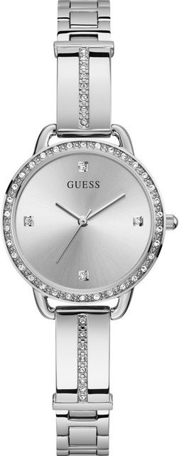 Guess Damenuhr Bellini, Quarz, Edelstahl, 30 mm, Silber, Zirkonia, Kristall - Bild 1