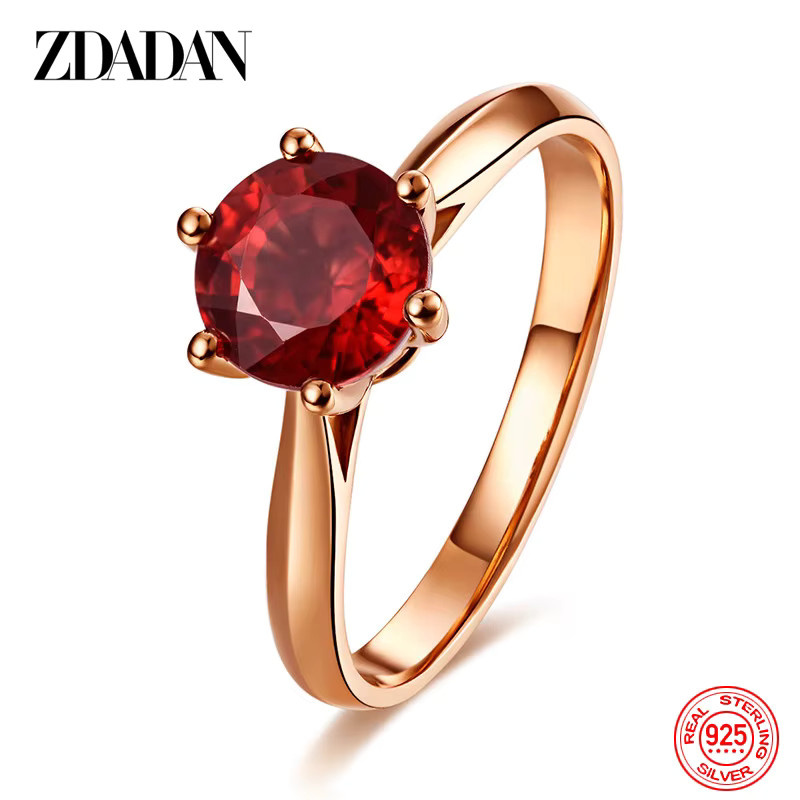 ZDADAN Ring 925 Silber, Roségold, Zirkonia, Damen - Bild 4