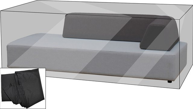 OUTFLEXX Premium Abdeckhaube für Lounge-Elemente, wasserbeständig, Schwarz, B/T/H: 107 x 212 x 65 cm - Bild 1