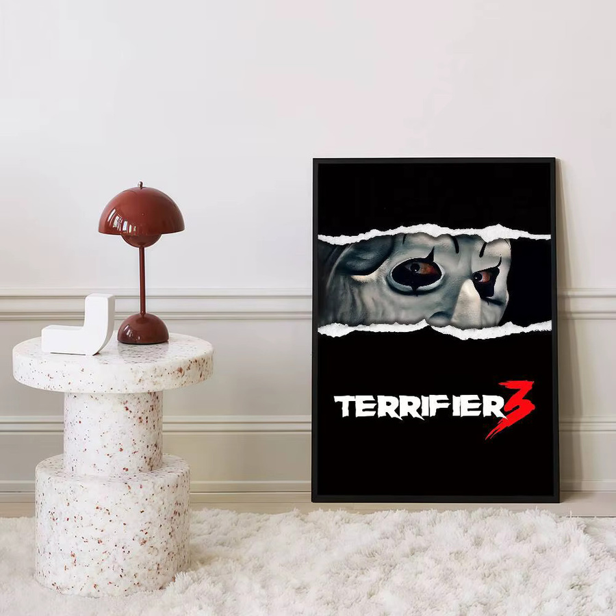 Halloween Terrifier Horrorfilm Anime Poster als selbstklebendes Kunstwerk in Mehrfarbig für deine Raumdekoration - Bild 6