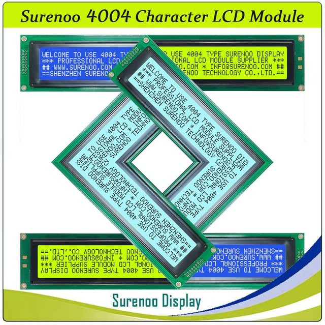 Surenoo LCD-Modul Anzeigebildschirm Panel LCM mit AIP31066 Controller in Grün - Bild 1