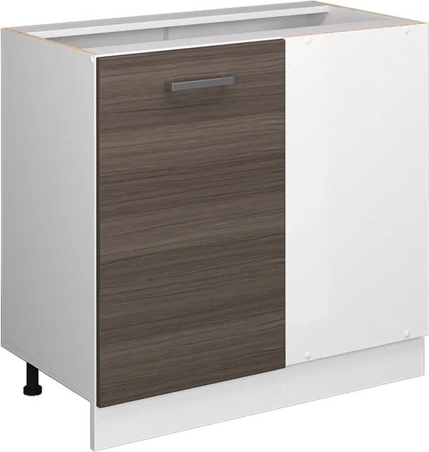 Vicco Eckunterschrank R-Line Küchen Eckschrank Grau/Weiß Breite: 86 cm ohne Arbeitsplatte - Bild 1