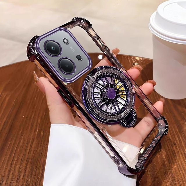 Xiaomi Handyhülle mit Lanyard und Kreis-Design für Redmi 14C 13C 12C 10C transparent silber - Bild 1