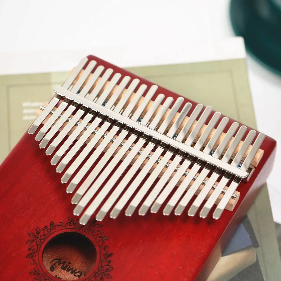 Miwayer Kalimba Daumenklavier, 17/21 Tasten, Mahagoniholz, mit Zubehör - Bild 5
