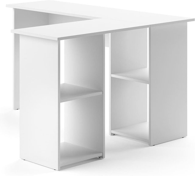 VICCO Eckschreibtisch CARLO Computer Bürotisch in Weiß mit Melaminharzbeschichtung - Bild 1
