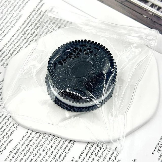 Squishy Handgemachte Silikon-Kekse Fidget Spielzeug, schwarz - Bild 1