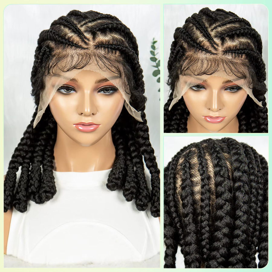 KIMA Cornrow geflochtene Perücke, 16 Zoll, synthetisch, Damen - Bild 2
