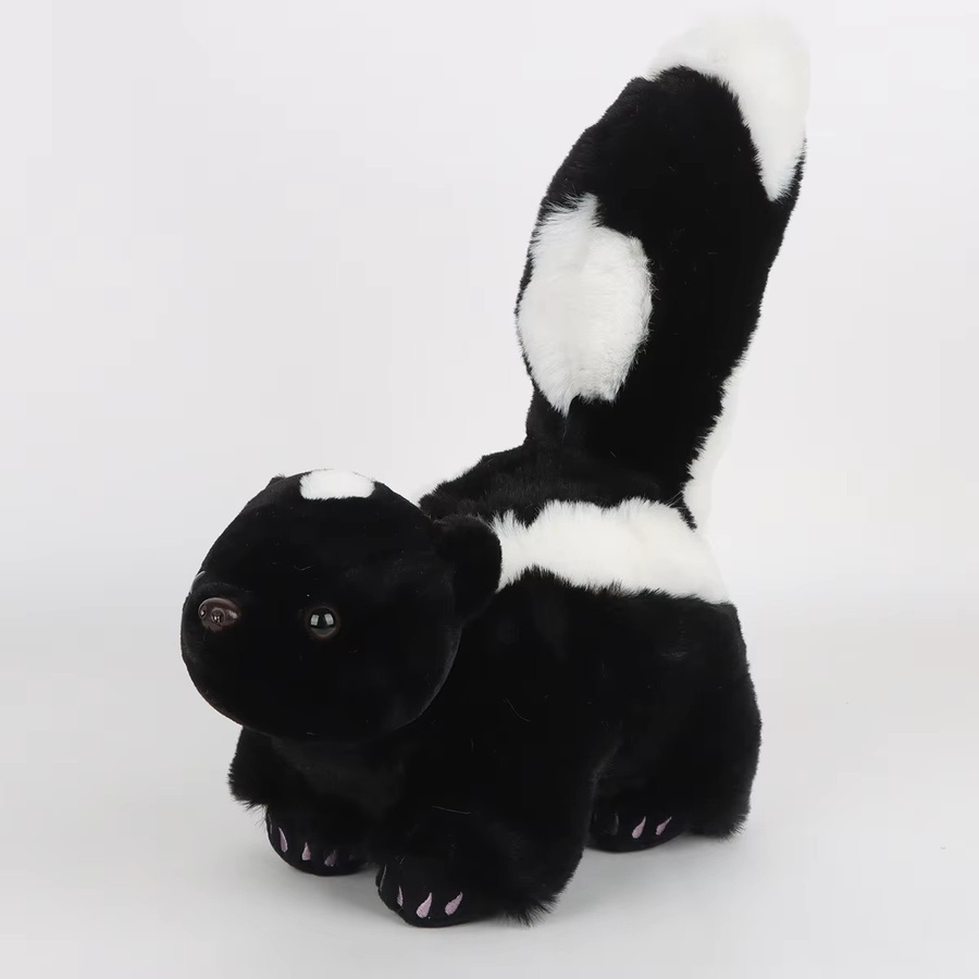 Molutian Dunkle Stinktier-Plüschtiere, Schwarz, 26cm - Bild 2