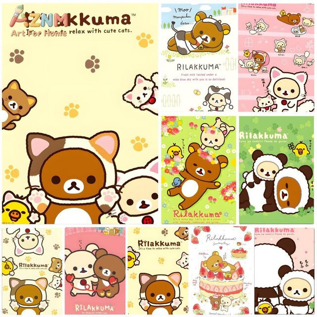Kayou Rilakkuma Klassiker Poster Selbstklebender Wandaufkleber aus wasserfestem Papier in Mehrfarbig - Bild 1