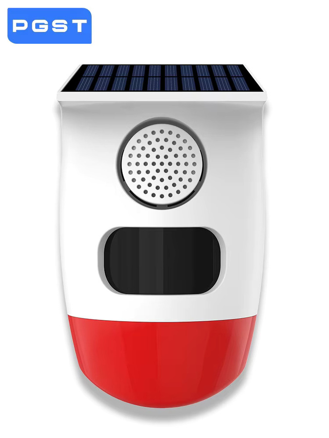 PGST Solarbetriebener Alarmmelder mit 120dB Sirene und PIR Infrarot-Bewegungssensor für den Outdoor-Einsatz, wasserdicht - Bild 5