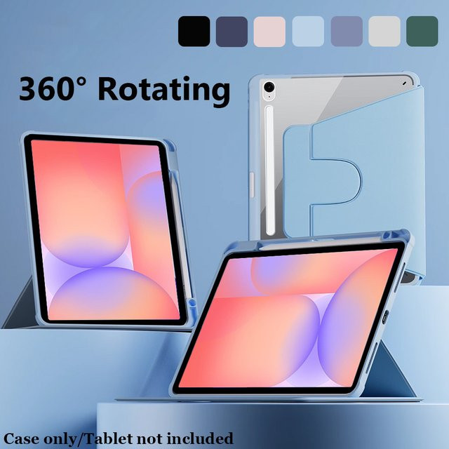 Samsung Galaxy Tab S10 Lite 360 Grad drehbare Acryl-Hülle in Transparent mit Stiftschlitz und stoßfestem Schutz - Bild 1