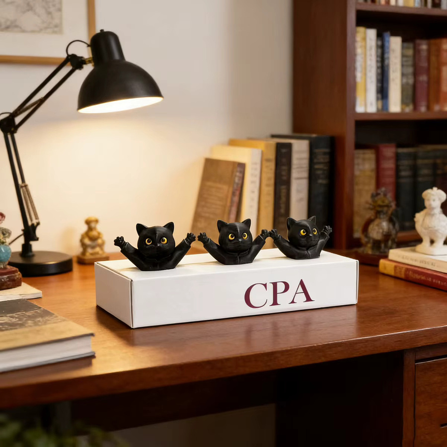 3D-Stereo-Lesezeichen Schwarze Katze als kreativer Seitenmarkierungs-Clip für Schüler - Bild 5