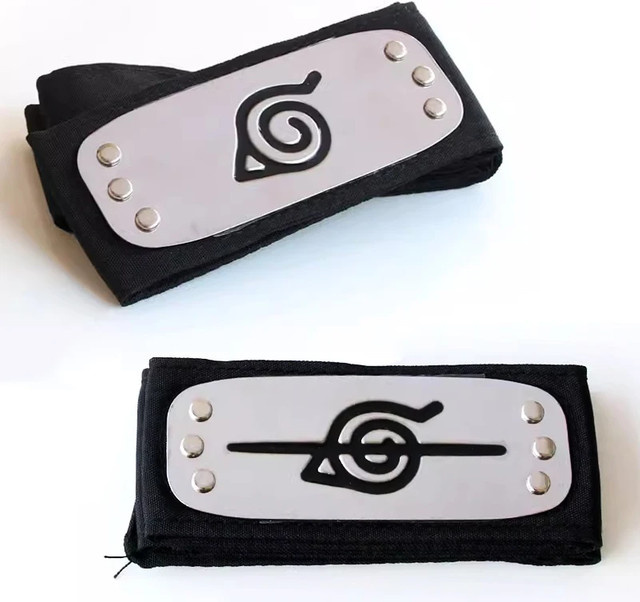 Bandai Naruto Stirnband, Cosplay Requisite, Zubehör, Schwarz - Bild 1