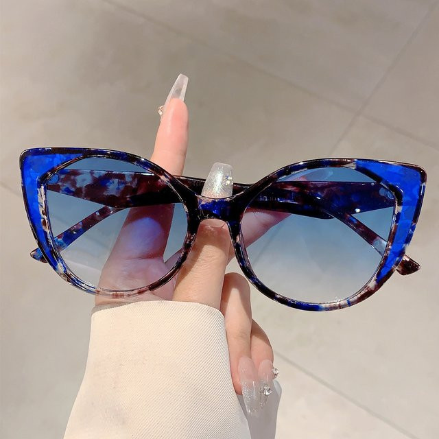 KAMMPT Sonnenbrille Cat-Eye, blau, Vollrand, Kunststoff, Damen - Bild 1