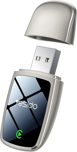 Yesido KM29 Wireless Carplay Adapter in Silber mit Bluetooth und Wi-Fi für Apple iPhone Serie - Bild 1