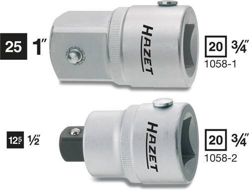Hazet Steckschlüssel-Adapter 1058-2 mit Antrieb 3/4 Zoll und Abtrieb 1/2 Zoll - Bild 1