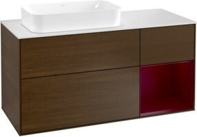 V&B Waschtischunterschrank Finion mit Wandbeleuchtung in Weiß, Breite: 120 cm, Tiefe: 50,1 cm, Höhe: 50,1 cm - Bild 1