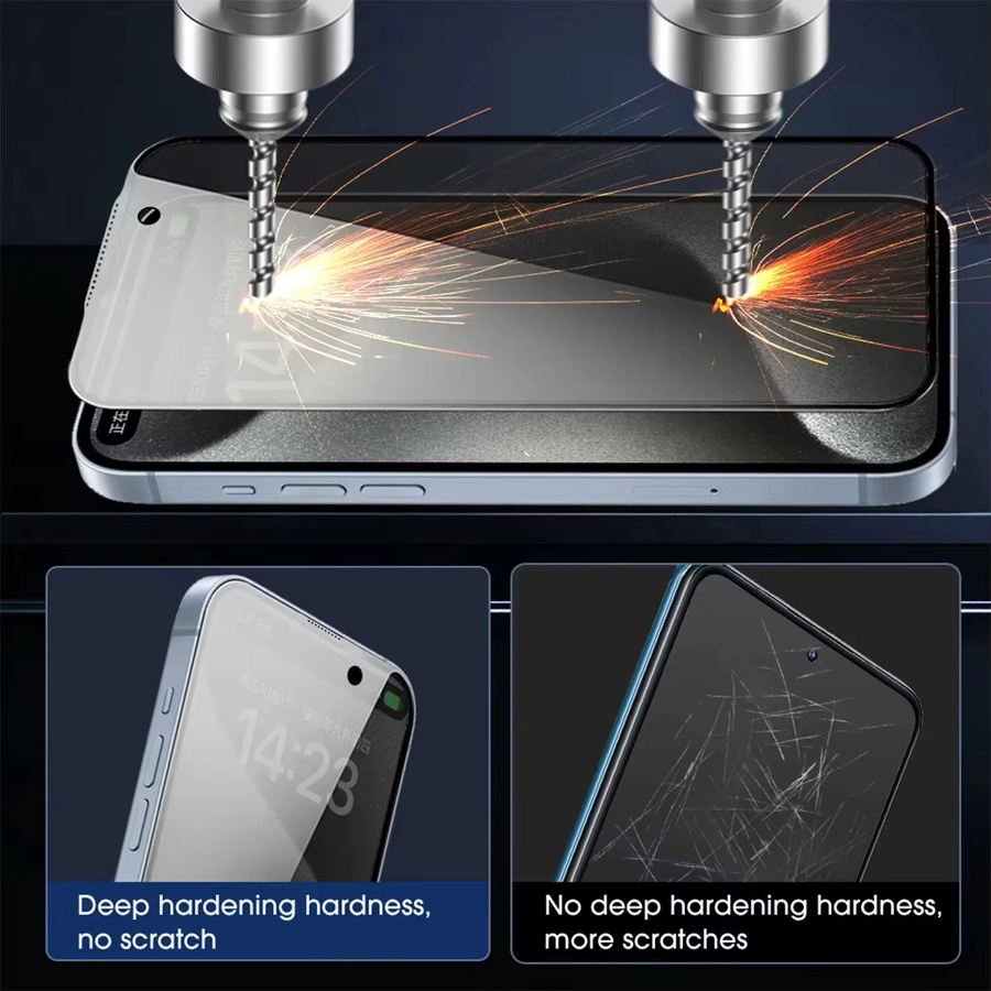 Privatsphäre Panzerglas Display Schutz für Xiaomi 15T Pro, transparent, 1 oder 5 Stück - Bild 4