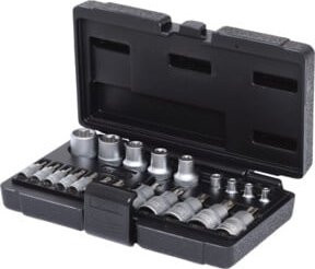 KS Tools TX-Steckschlüssel-Satz 21-teilig aus Chrom-Vanadium in Silber, 1/4" und 1/2" - Bild 1