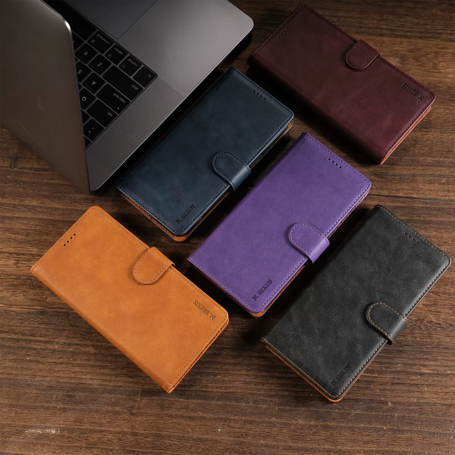 Leder-Business-Flipcase Brieftaschen-Handyhülle für Samsung Galaxy S26 S25 Ultra S24 S23 FE Plus A17 A37 A57 A16 A26 A36 A56 A07 in Schwarz - Bild 5