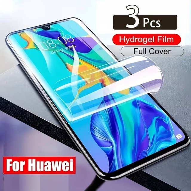 3er-Pack Hydrogel-Displayschutzfolie für Huawei Y7 Y6 Y5 Y9 2018 2019 Pro y9A Y8S Y8P Y7S Y6P transparent - Bild 1