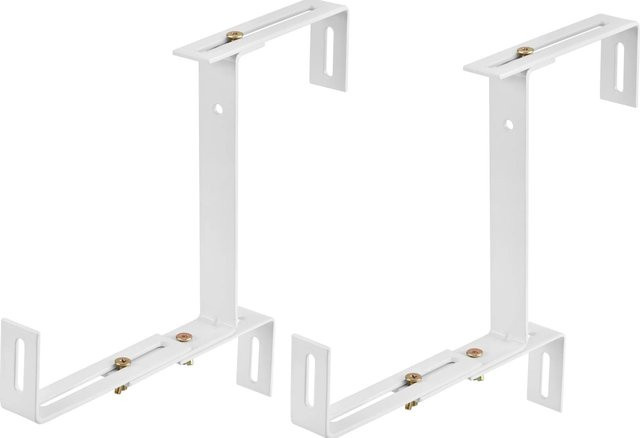 Extra starker Balkonkastenhalter aus Stahl in Weiß, 3-dimensional verstellbar - Bild 1