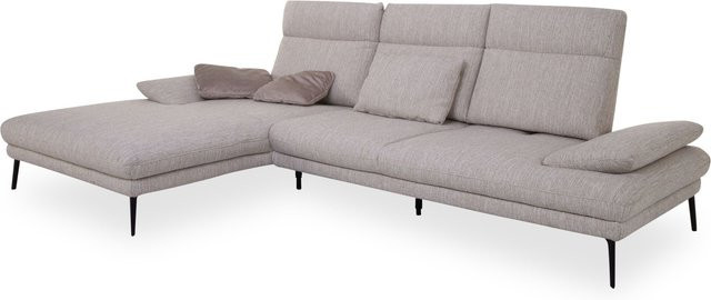 Polsterecke MONDO BELLIDAN in Beige mit Stoffbezug und Armlehnen, L-Form, linksseitig, Modern - Bild 1
