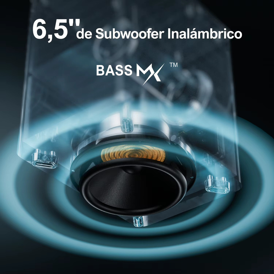 ULTIMEA 7.1 Surround Sound System Soundbar mit Bluetooth und App-Steuerung, Heimkino-Lautsprecher inklusive 6,5-Zoll-Wireless-Subwoofer in Schwarz - Bild 4