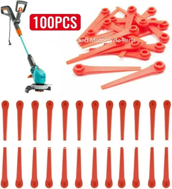 100 Stück Gardena Ersatz-Trimmerklingen aus Kunststoff für Grasschneider EasyCut Li-18/23 R und Modelle 9823, 9825 - Bild 1