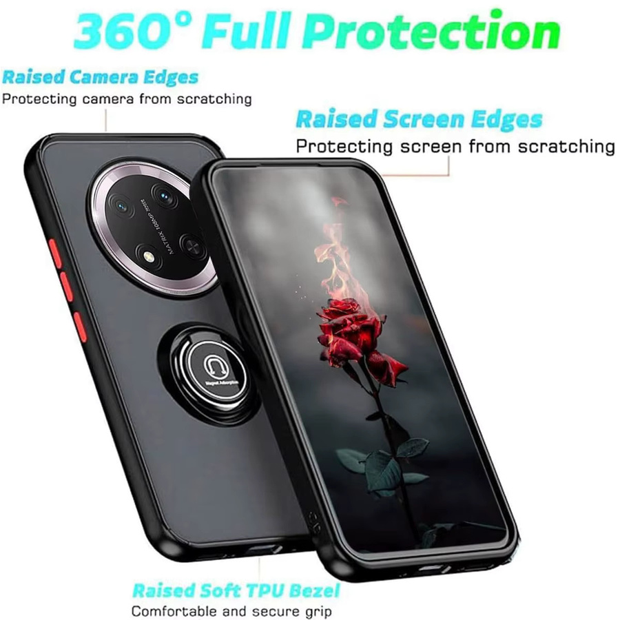 Stoßfeste Schutzhülle mit magnetischem Ring und Ständer für Honor Magic 7 Lite 5G, Magic 7 Pro und X9c in Blau - Bild 6