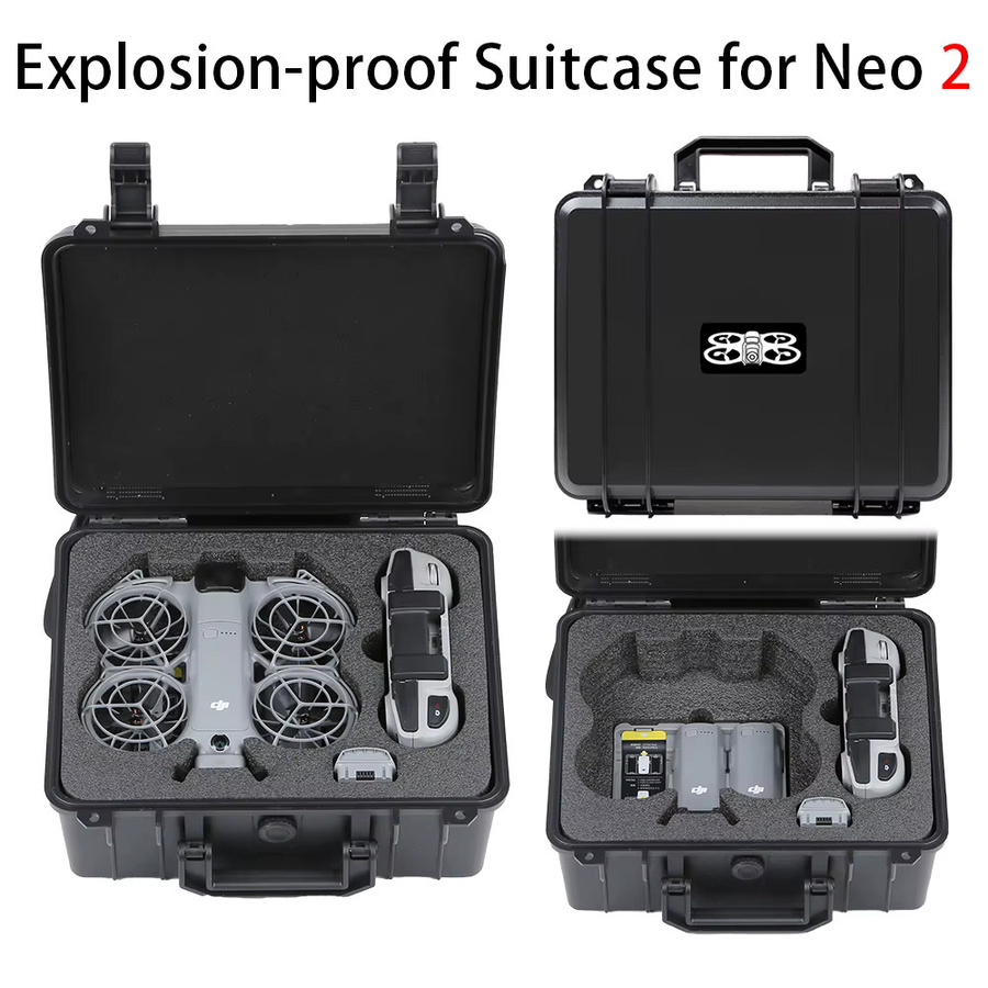 DJI NEO 2 Tragbare Sicherheitsbox in Schwarz, explosionsgeschützte Hartschalen-Tragebox für DJI RC N3 Drohnenzubehör - Bild 6