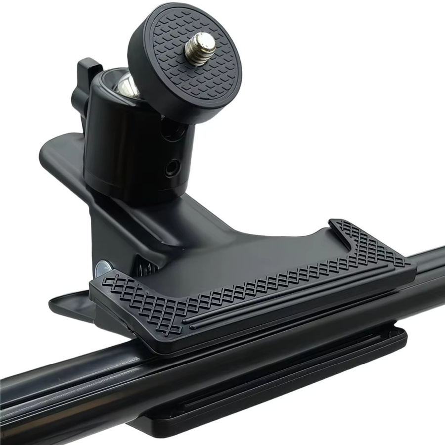 VeFly Metall Kugelkopf Klemme mit 1/4 Zoll Schraube, Grip Clip Halterung für Kamera und Handy, Schwarz - Bild 4