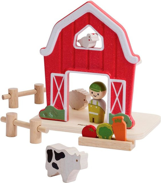 Plantoys Scheune, Schienen-Erweiterungsset, Holz, ab 3 Jahre - Bild 1