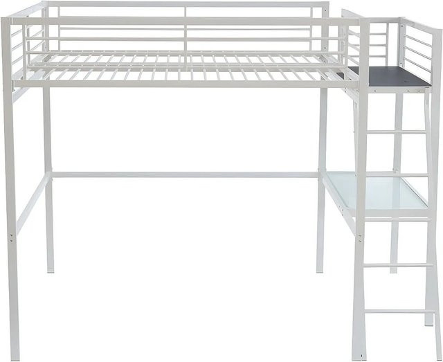 Vente-unique Hochbett Casual in Weiß aus Metall, B/T/H: 140 x 190 x 254 cm - Bild 1