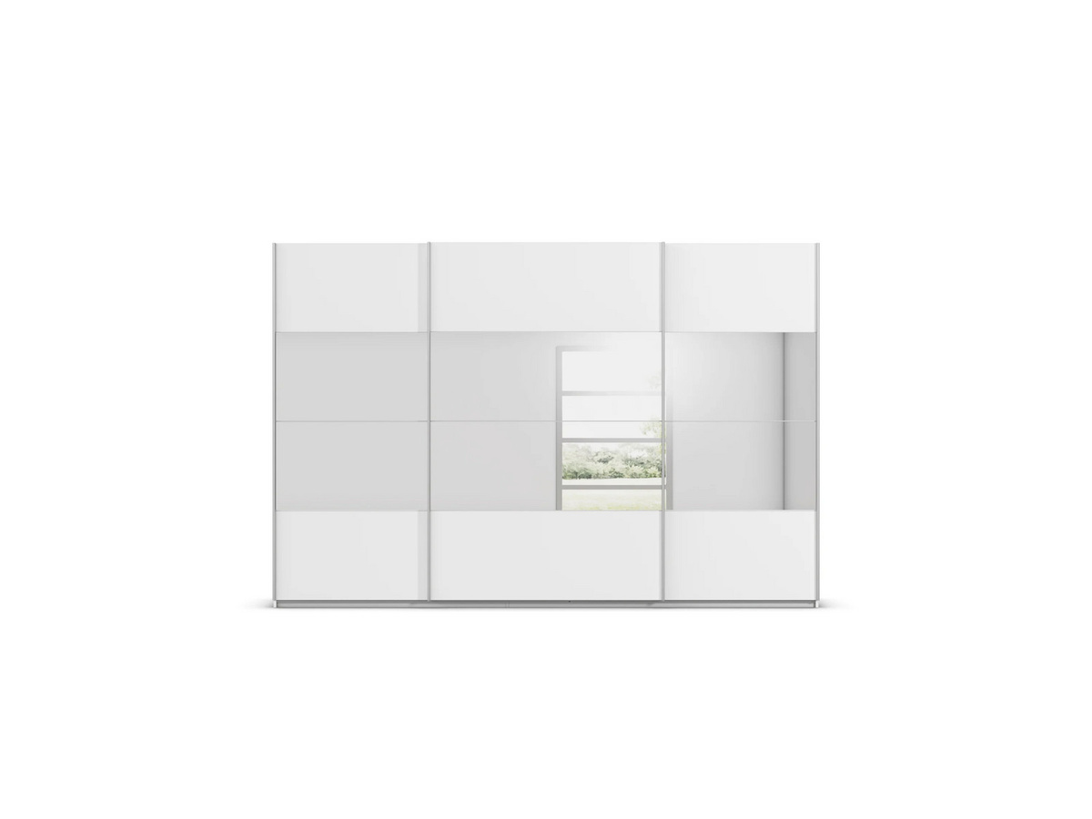 RAUCH Quadra Schwebetürenschrank mit Spiegelelementen, Korpus Weiß, B/H: 315 x 210 cm - Bild 2