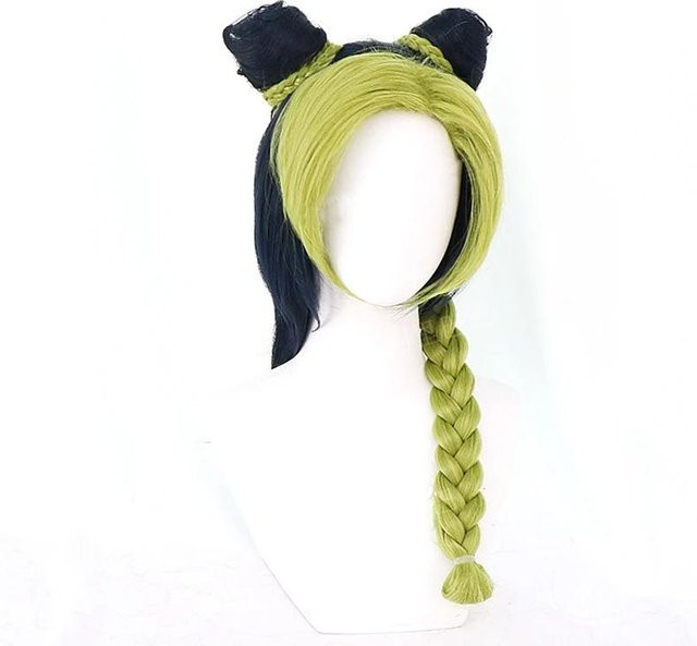 Jolyne Cujoh Kujo Cosplay Anime-Perücke mit Perückenkappe, beige - Bild 1