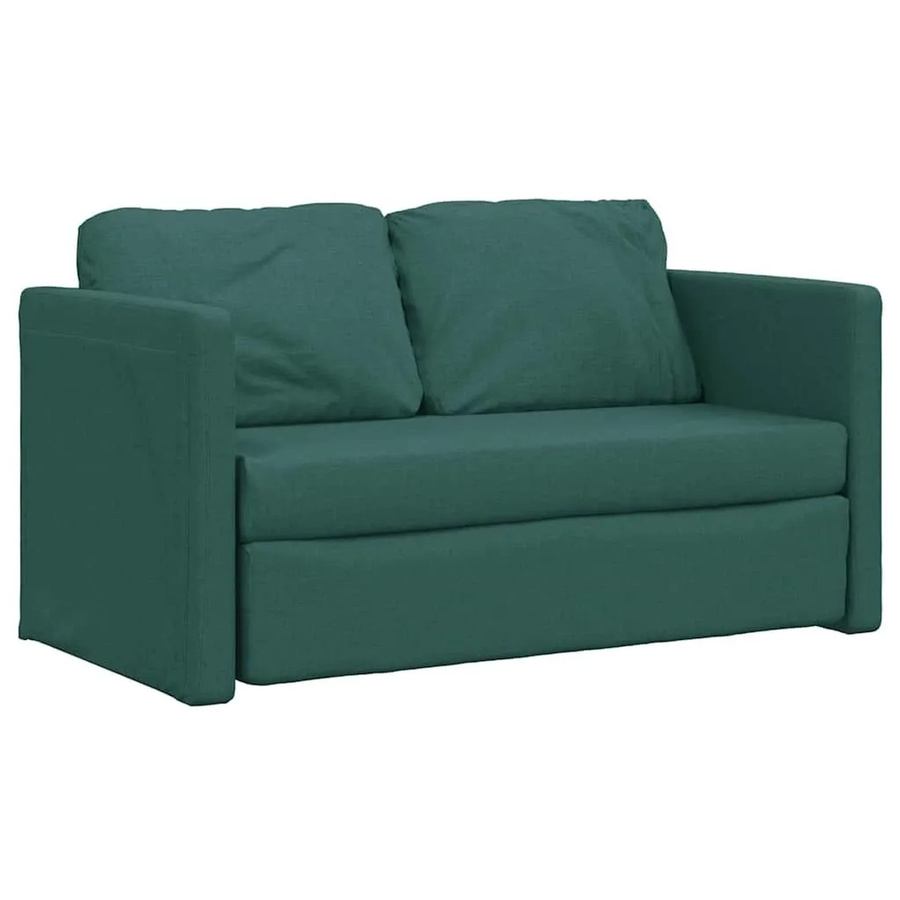 vidaXL Bodensofa mit Schlaffunktion Dunkelgrün, Stoff und Metallrahmen, B/T/H: 174 x 112 x 55 cm - Bild 2