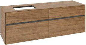 V&B Waschtischunterschrank Collaro in Kansas Oak mit Waschtisch links, B/T/H: 160 x 54,8 x 50 cm - Bild 1