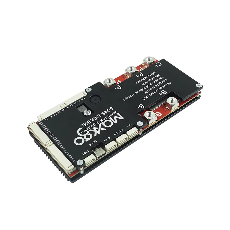 MAXKGO Smart Bluetooth BMS 150A mit CANBUS und UART, kompatibel mit VESC für Li-Ionen-Lithium-Akkus von Elektro-Skateboards, Schwarz - Bild 2