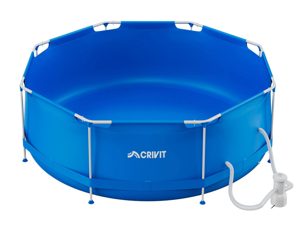 CRIVIT Aufstellpool mit Metallrahmen in Blau, Durchmesser: 300 cm - Bild 2