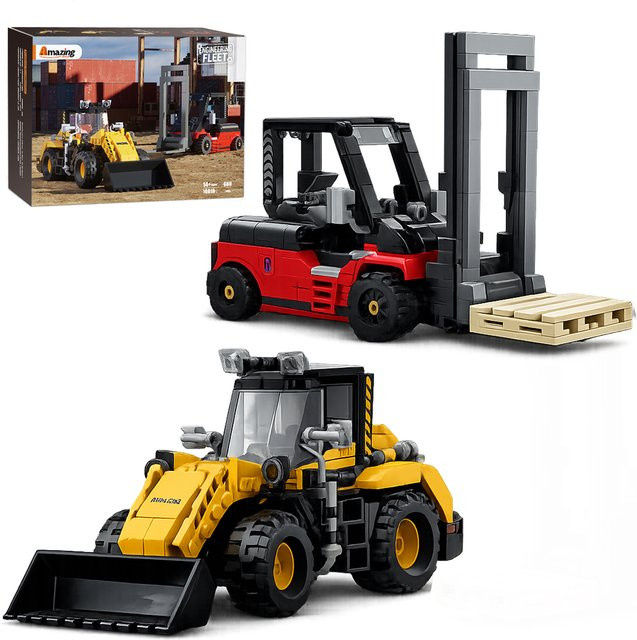 AMAZINGBLOKS Gabelstapler-Lader, Konstruktionsfahrzeug-Modell, ab 14 Jahren - Bild 1